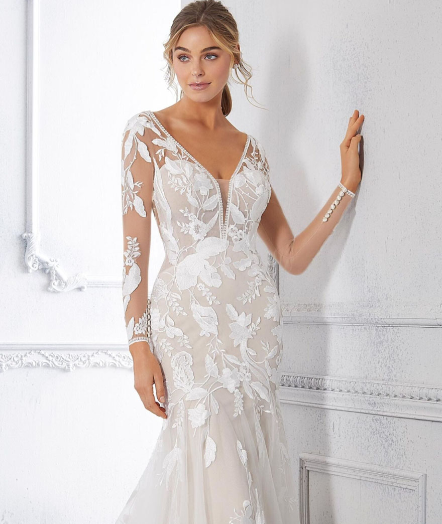 Model wearing a Bridal dresses