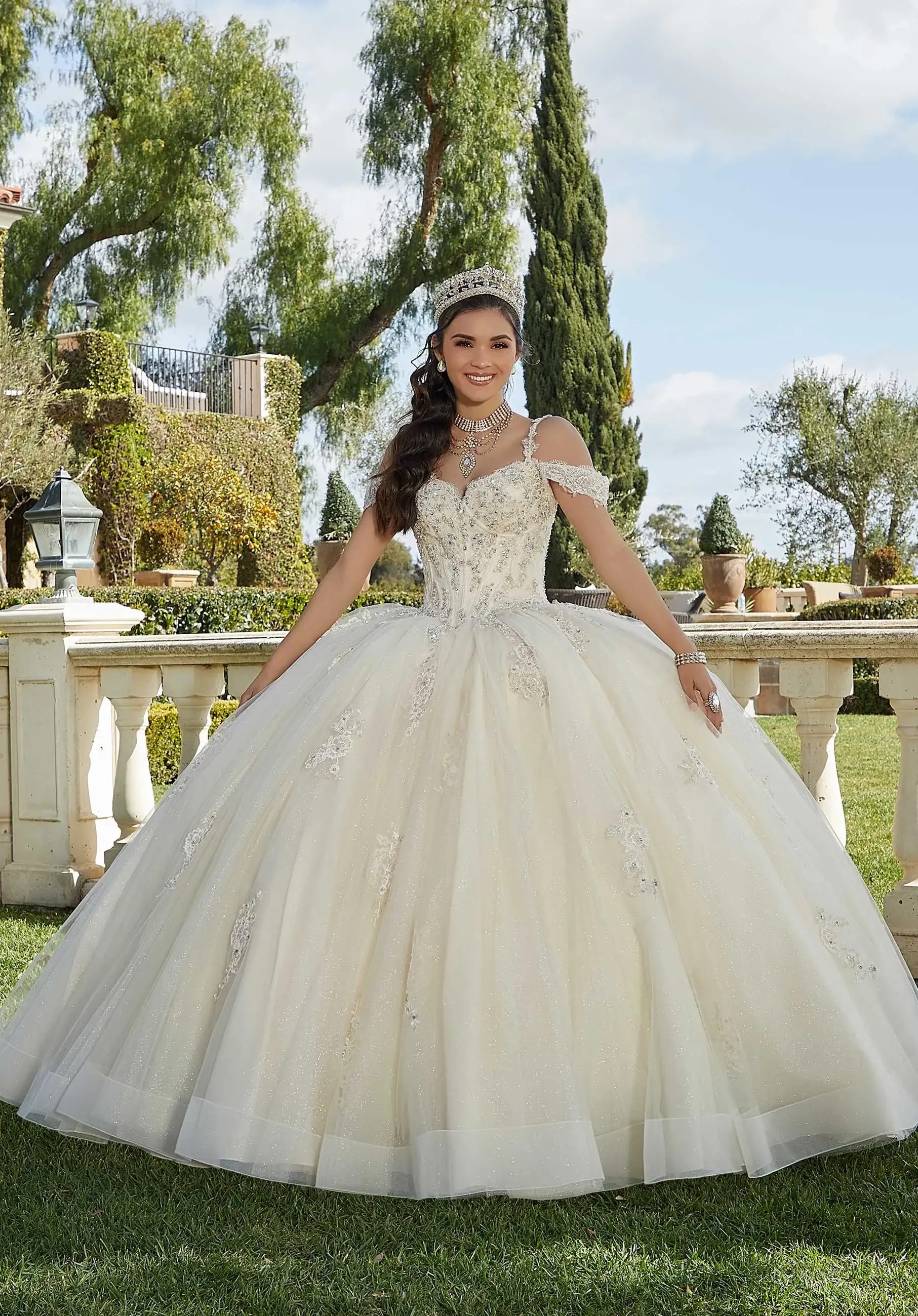 Model wearing a Princesa by Ariana Vara Quinceañera dresses