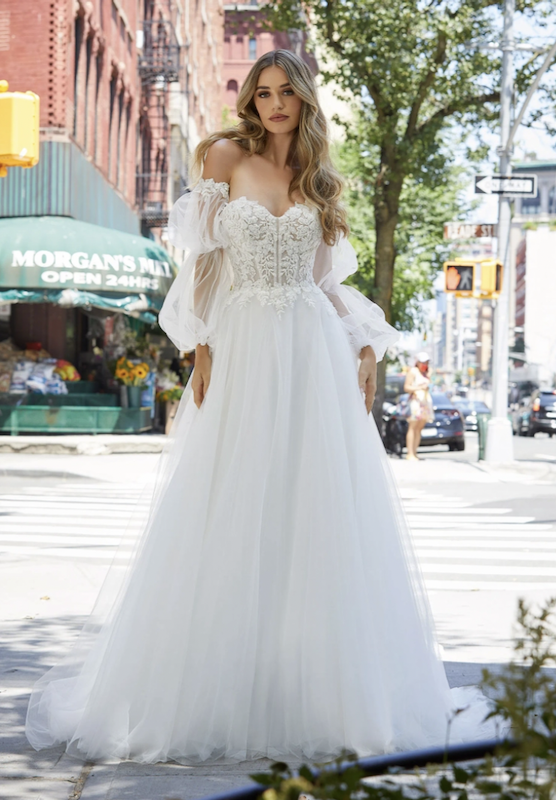 Model wearing a Bridal dresses