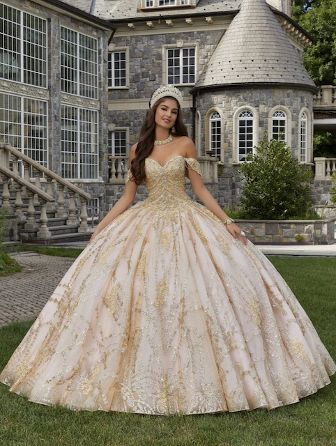 Model wearing a Princesa by Ariana Vara Quinceañera dresses
