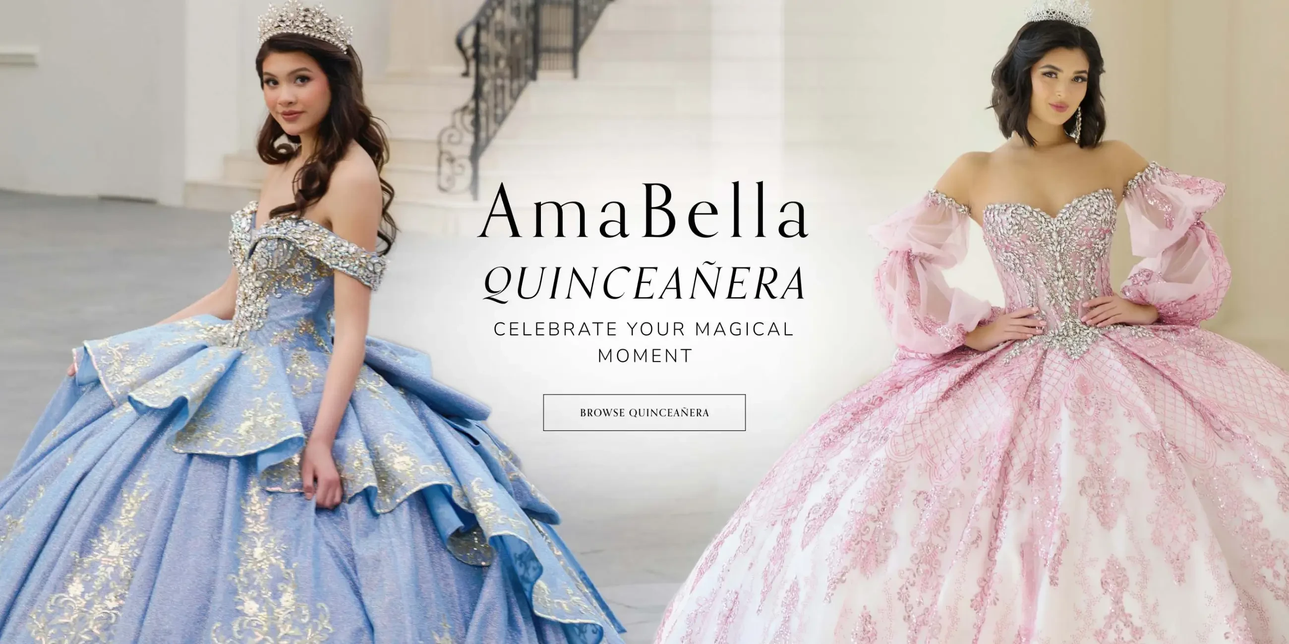 AmaBella Quinceanera Collection Desktop Banner