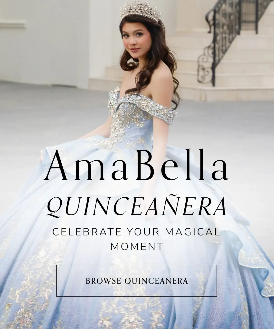 AmaBella Quinceanera Collection Mobile Banner